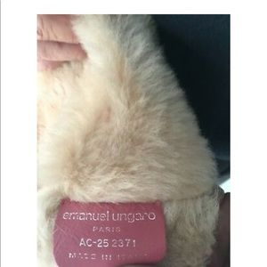 Emanuel Ungaro Soft Pink Suede w/ Shearling Bag